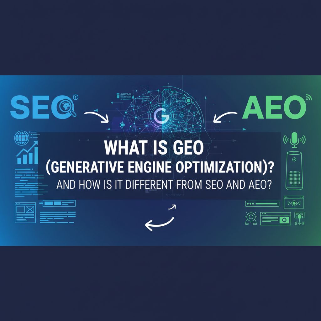 What Is GEO (Generative Engine Optimization) and How Is It Different From SEO and AEO?